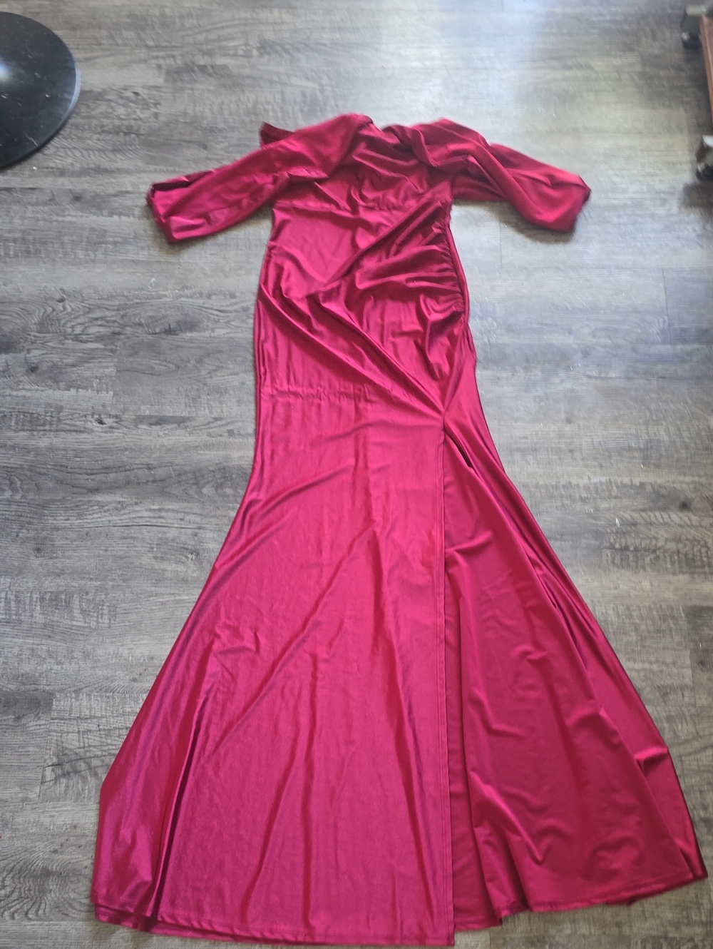 Fashion Nova Magenta Long Sleeve Maxi Dress